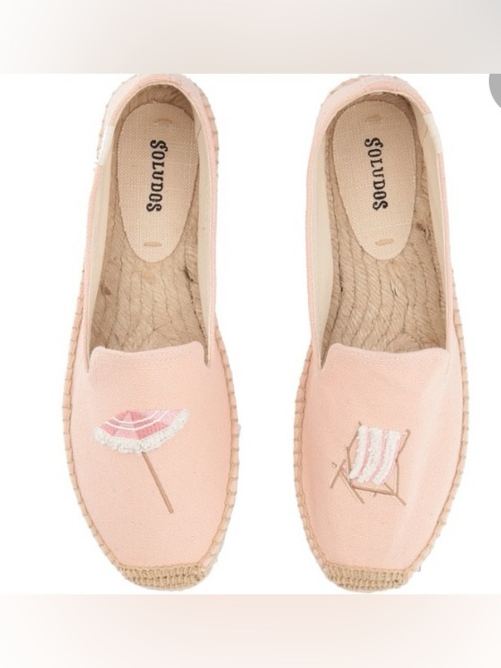 Anthro/Soludos  Pink Beach Day Espadrilles